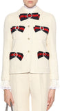 Embellished Tweed Jacket with Web Bows - DESIGNER INSPIRED FASHIONS