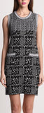 Intarsia Knit Silk and Cashmere Blend Tank-Dress