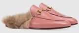 Princetown Horsebit Fur-Lined Leather Loafer-Slippers - (Pink, Red, Black) - DESIGNER INSPIRED FASHIONS