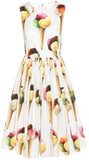 Gelato Printed Dress in White - DESIGNER INSPIRED FASHIONS