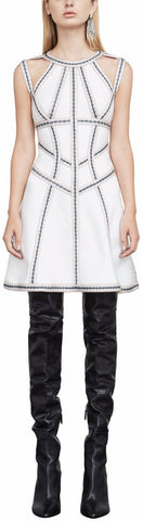 'Eliza' Geometric Jacquard Bandage Dress
