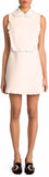 Ruffled Crystal-Collar Dress