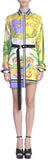 Asymmetric Printed Shirt Dress