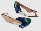 Snakeskin Pump with Crystal Double G