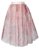 3D Flowers Crop Top And Prom Skirt Set - DESIGNER INSPIRED FASHIONS