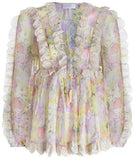 'Valour' Scallop Ruffle Blouse, Multicolor - DESIGNER INSPIRED FASHIONS