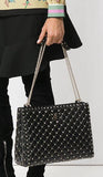 Rockstud Spike Shopping Bag, Black