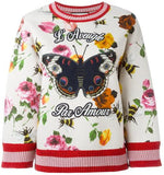 Butterfly Embroidered Multicolor Sweatshirt - DESIGNER INSPIRED FASHIONS