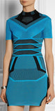 Engineered Mesh-Effect Mini Dress
