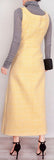 Button-Embellished Tweed Midi Dress