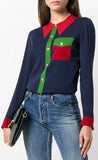 'Trompe L'oeil' Satin Shirt, Dark Blue