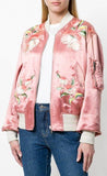 Floral Embroidered Bomber Jacket