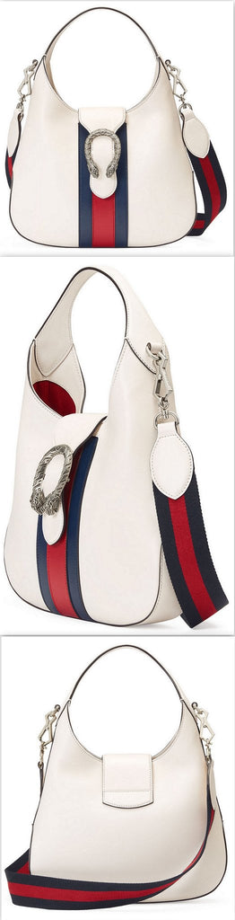Dionysus Leather Hobo Bag White - DESIGNER INSPIRED FASHIONS