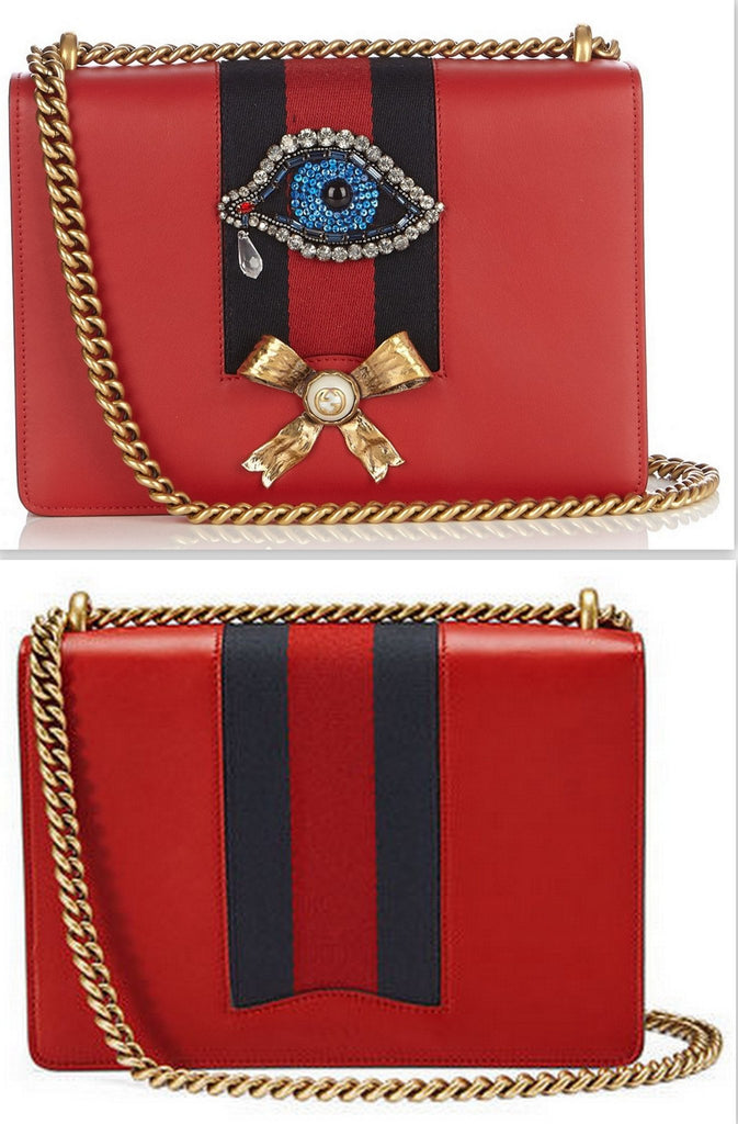 Peony Medium Eye Chain Shoulder Bag Red - DESIGNER INSPIRED FASHIONS