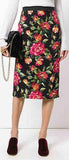Floral Print Pencil Skirt
