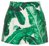 Banana Leaf Brocade Shorts