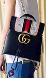 GG Marmont Leather Backpack Black - DESIGNER INSPIRED FASHIONS
