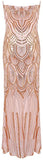 Sequin-Embellished Strapless Maxi Dress