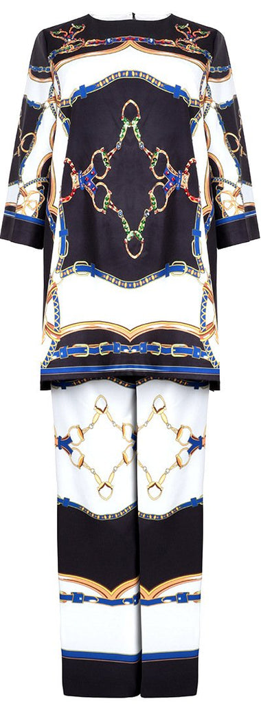 Printed Top and Pant Set