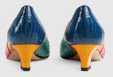 Snakeskin Pump with Crystal Double G
