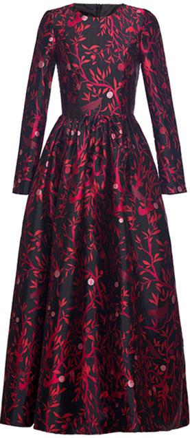 Printed Flared Maxi Dress