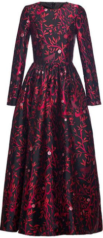 Printed Flared Maxi Dress