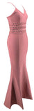 Braided-Laced Bodycon Maxi Dress