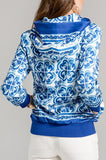 'Majolica' Print Hooded Jacket