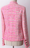 Fringed Pink Tweed Jacket