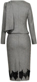 Macrame-Embroidered Wool-Blend Jacket & Skirt Set