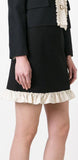 Ruffle Trim Crop Jacket & Skirt Set