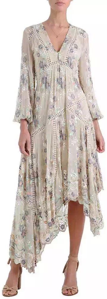 'Anais' Antique Embroidery Dress - DESIGNER INSPIRED FASHIONS