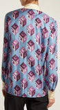 GG Wallpaper-print Embellished Collar Blouse