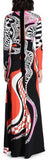 'Zodiac' Printed Long Jersey Silk High-Neck Dress-Multi Color - DESIGNER INSPIRED FASHIONS