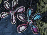 Embellished Floral Faded Flared Jeans in Dark or Light Blue Wash - DESIGNER INSPIRED FASHIONS