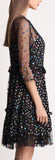 Polka Dot Printed Voile Mini Dress