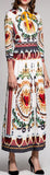 Heart Printed Long Pleated Shirt-Dress