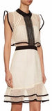 Ruffled Embroidered Cotton Organza Dress - DESIGNER INSPIRED FASHIONS