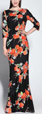 Orange Print Maxi Dress - DESIGNER INSPIRED FASHIONS