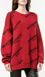 Logo Print Jumper, Red