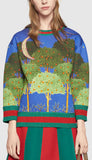 Night Garden Double Fleece Sweatshirt - DESIGNER INSPIRED FASHIONS