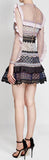 Ruffle-Trimmed Guipure Lace Mini Dress