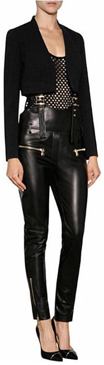 Black Faux-Leather Overalls - DESIGNER INSPIRED FASHIONS