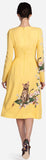 Printed Cady Dress, Yellow
