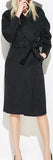Black Wrap Wool-Blend Coat