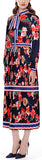 Floral-Print Pleated Midi Dress