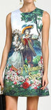 Embellished Sleeveless Printed Shift Dress