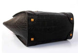 Black Crocodile Luggage Mini Handbag - DESIGNER INSPIRED FASHIONS