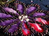 Embellished Multi Colored Floral Flared Denim Jeans - DESIGNER INSPIRED FASHIONS
