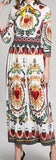 Heart Printed Long Pleated Shirt-Dress